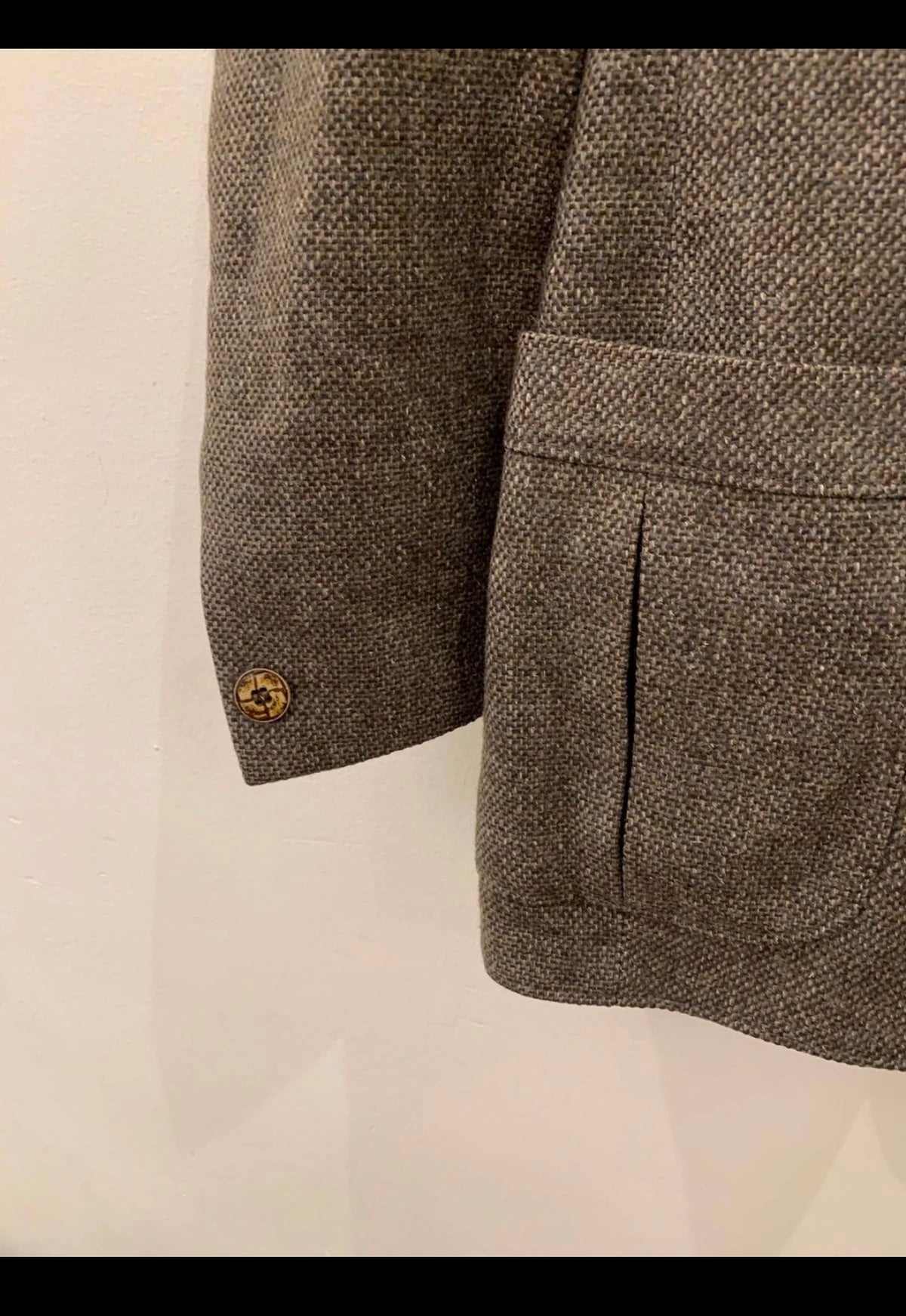 Vintage Westbury pure wool Tweed brown belted hunting jacket blazer 40R 40L