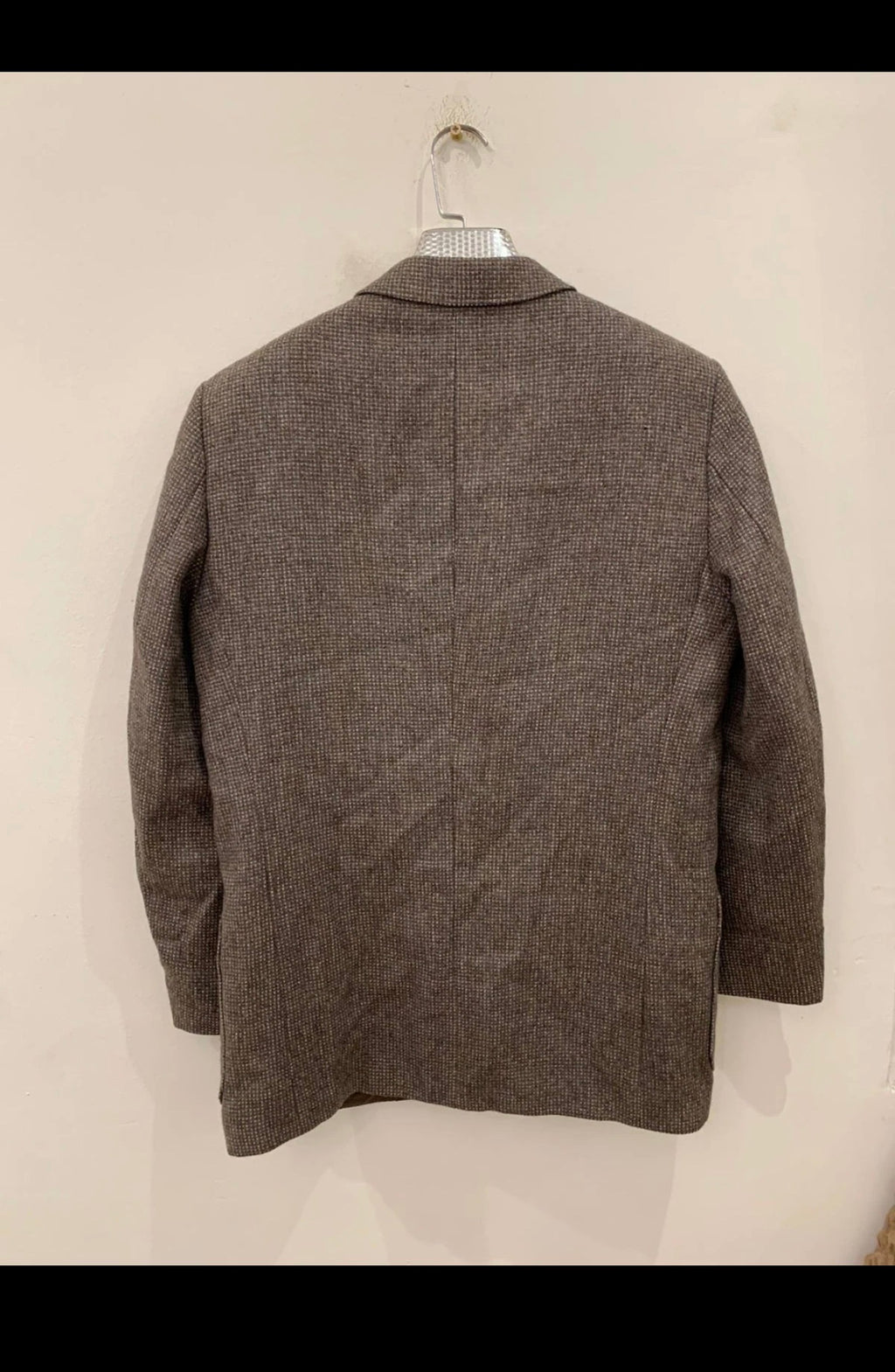 Vintage pure wool handwoven Tweed brown classic hunting jacket blazer 40R