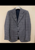 1970s vintage worsted wool Windowpane rockabilly disco jacket blazer 36R