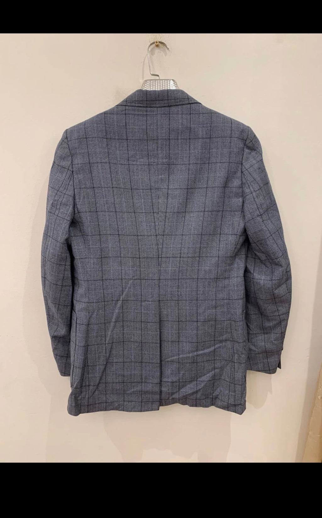 1970s vintage worsted wool Windowpane rockabilly disco jacket blazer 36R