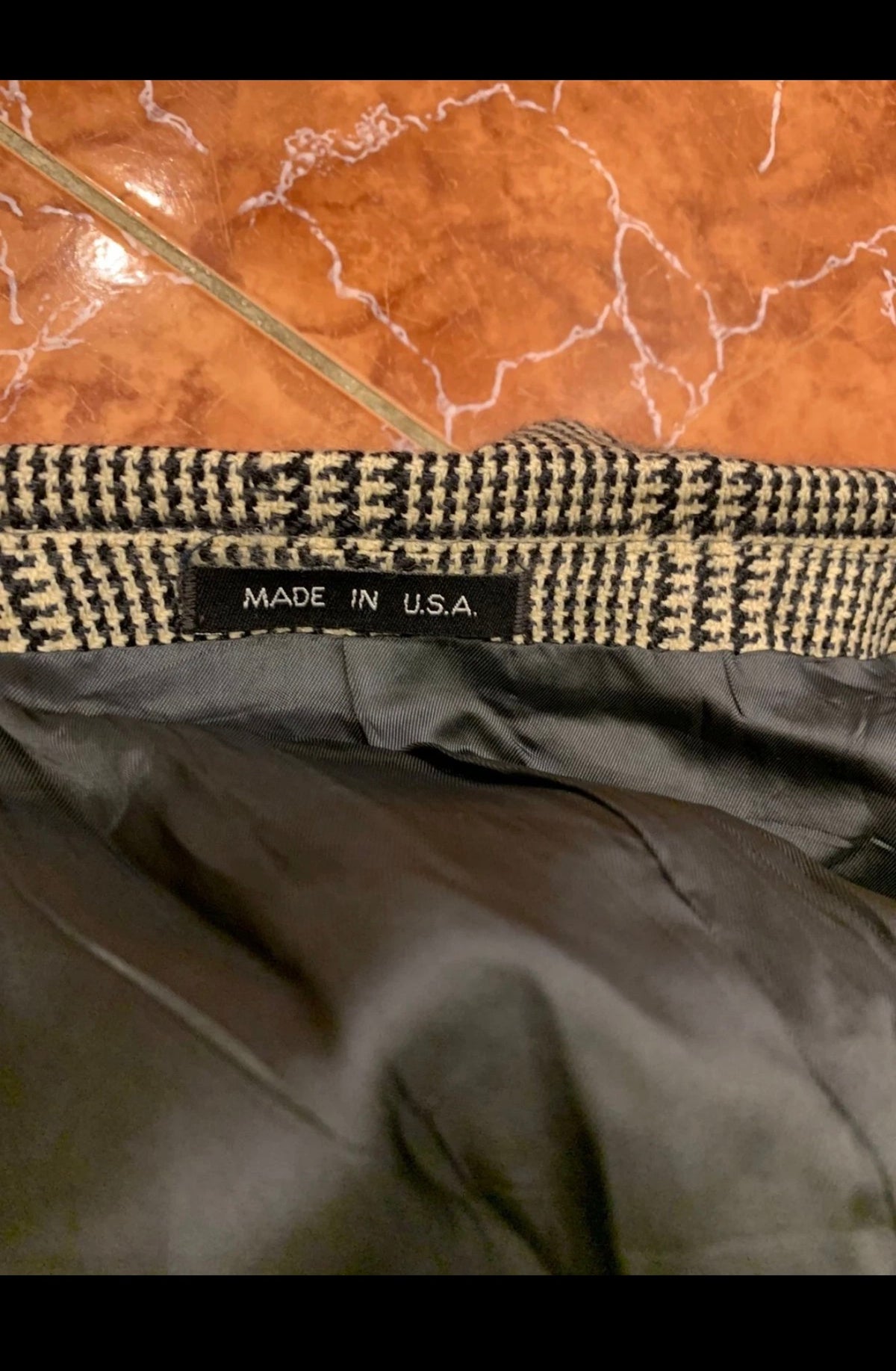 Vintage Joseph Abboud pure wool glen check classic jacket blazer 44L