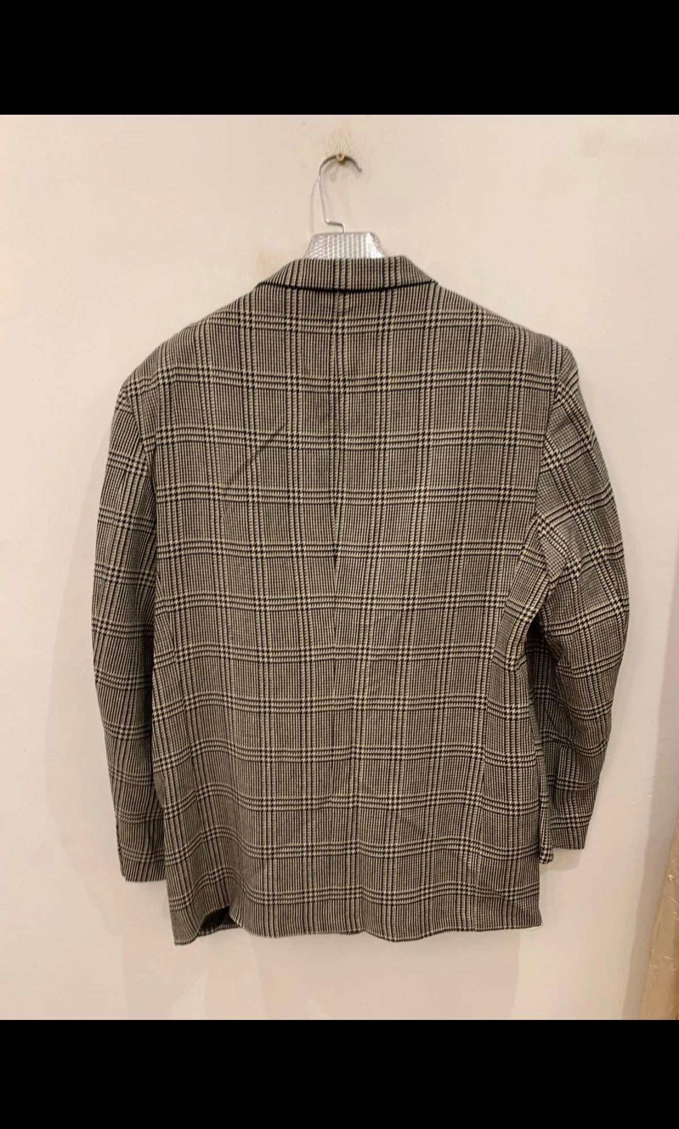 Vintage Joseph Abboud pure wool glen check classic jacket blazer 44L