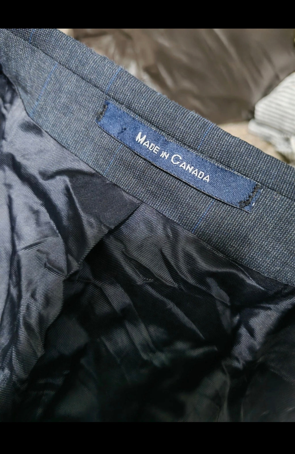 Vintage Polo University Club Ralph Lauren pure wool Windowpane blue blazer 44R