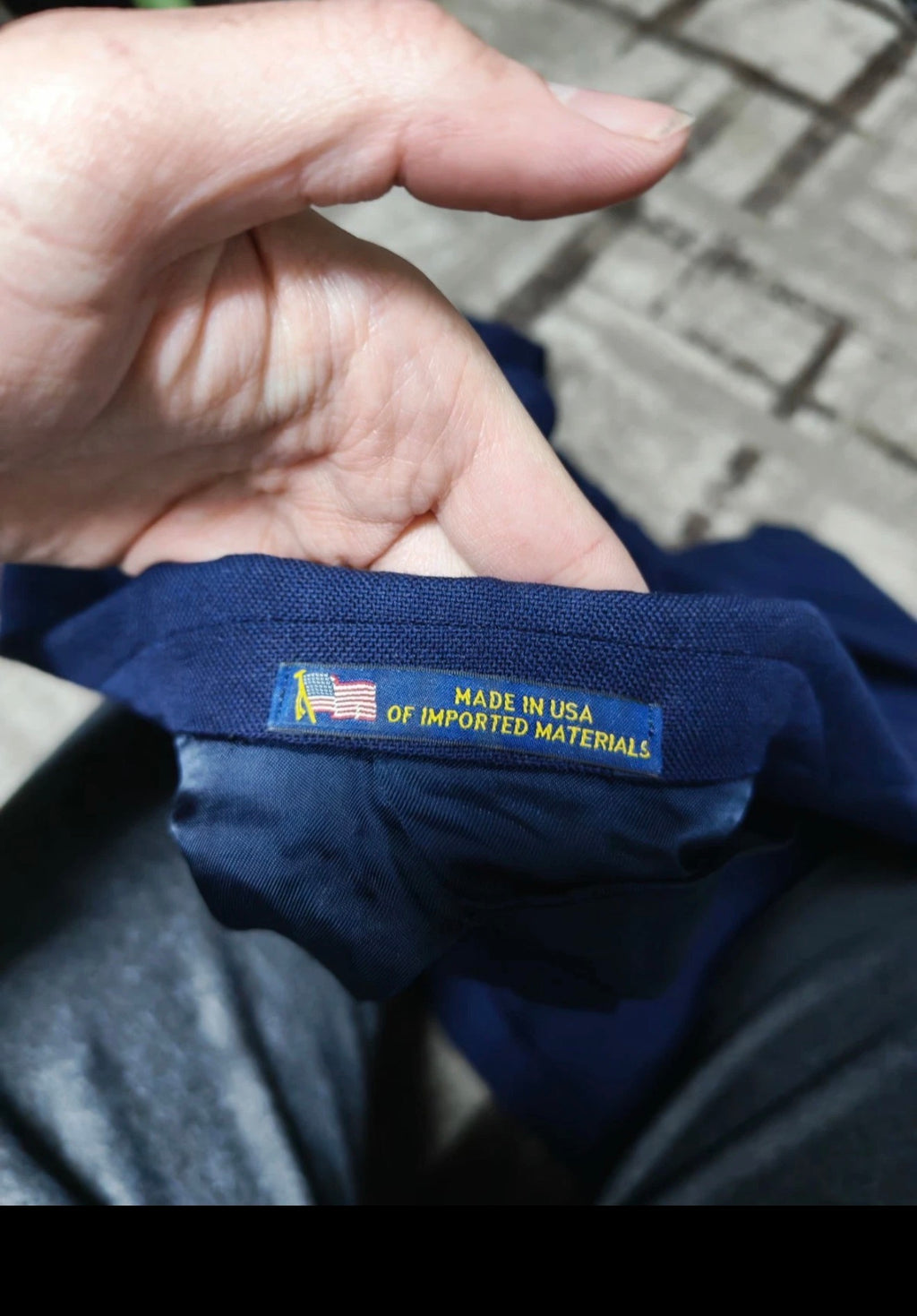 Classic Polo Ralph Lauren pure wool navy USA made jacket blazer 38R