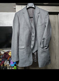 Vintage classic pure woollen wool 3 piece gray 2 button suit 40R 40L