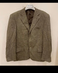 Vintage pure wool Tweed herringbone brown hunting jacket blazer 42R