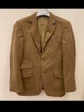 Vintage Sartoria 100% Camel hair brown classic herringbone jacket blazer 40R