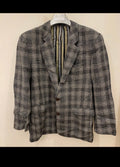 Vintage wool blend glen check gray classic hunting jacket blazer 42R