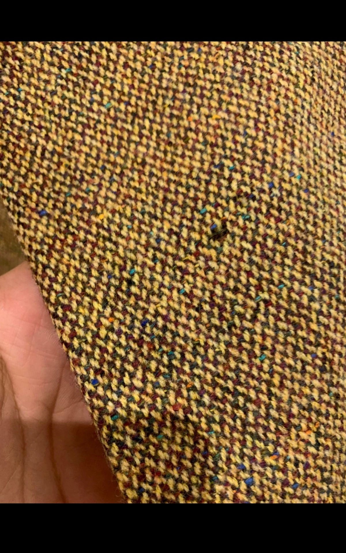 Vintage wool silk soft tweed golden brown classic jacket blazer 42R 42L
