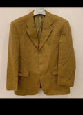 Vintage pure wool soft tweed golden brown classic jacket blazer 42R 42S