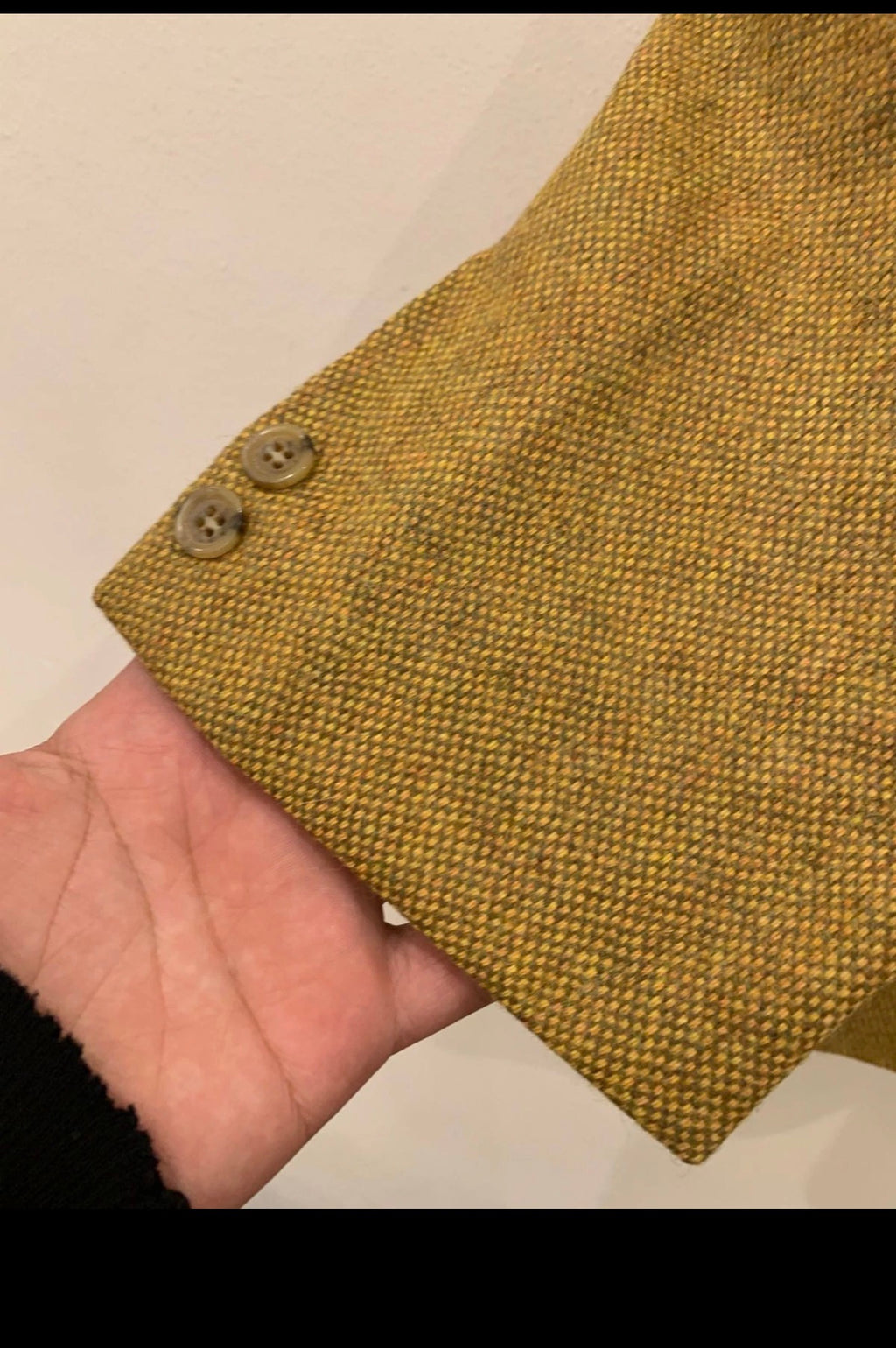 Vintage pure wool soft tweed golden brown classic jacket blazer 42R 42S