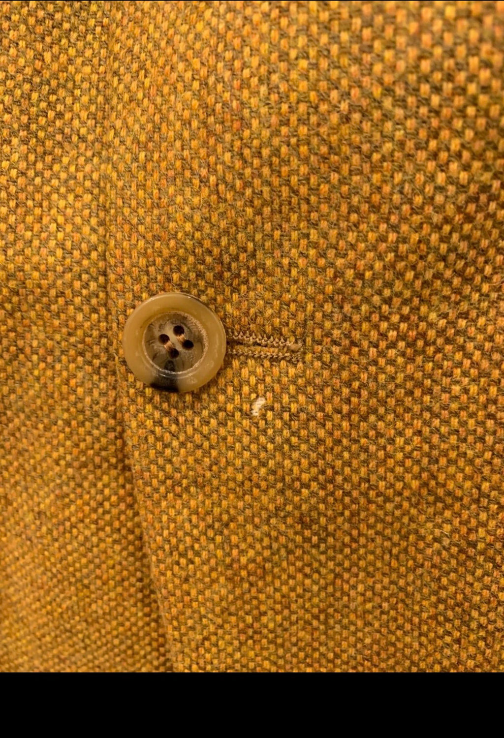 Vintage pure wool soft tweed golden brown classic jacket blazer 42R 42S