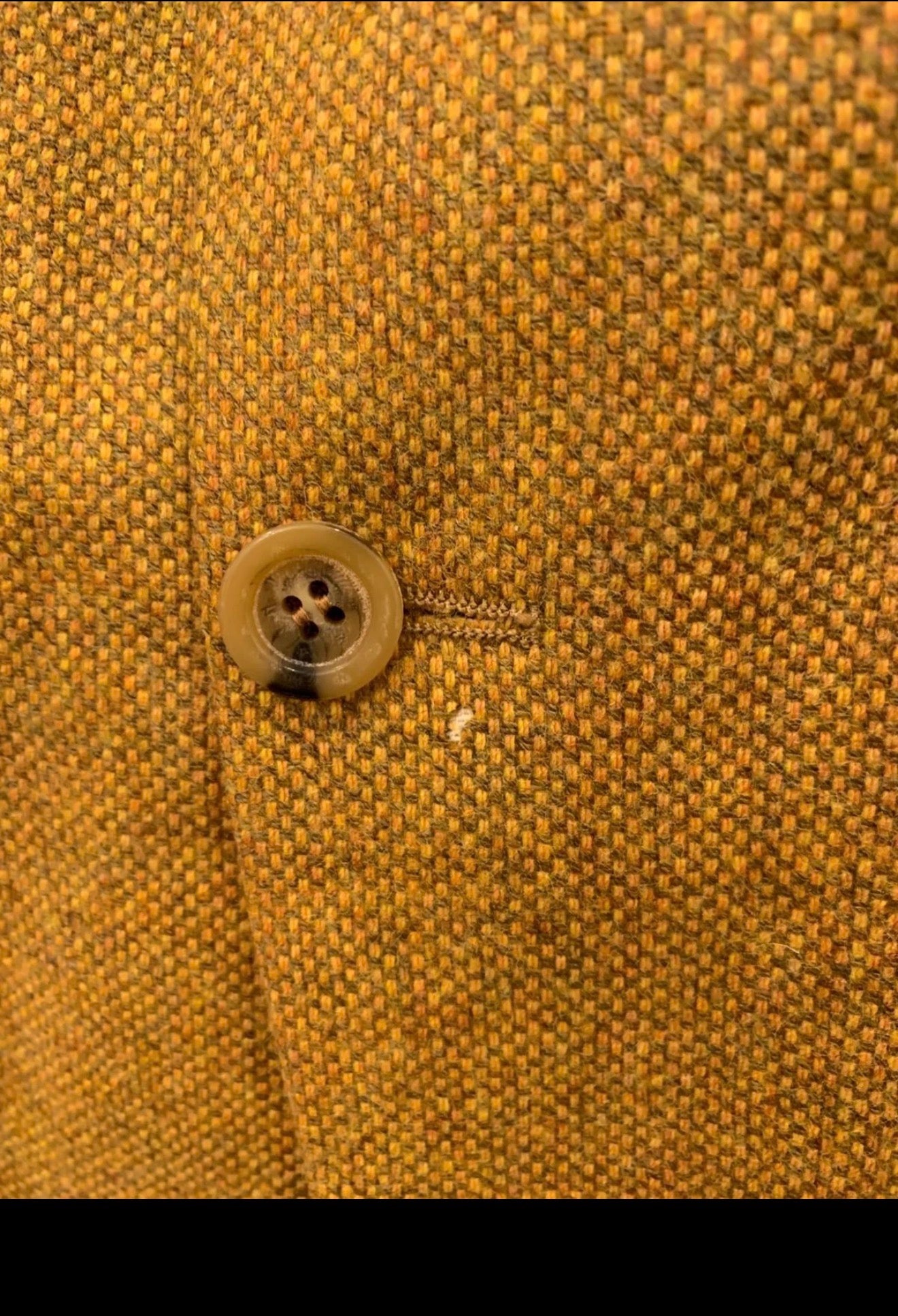 Vintage pure wool soft tweed golden brown classic jacket blazer 42R 42S