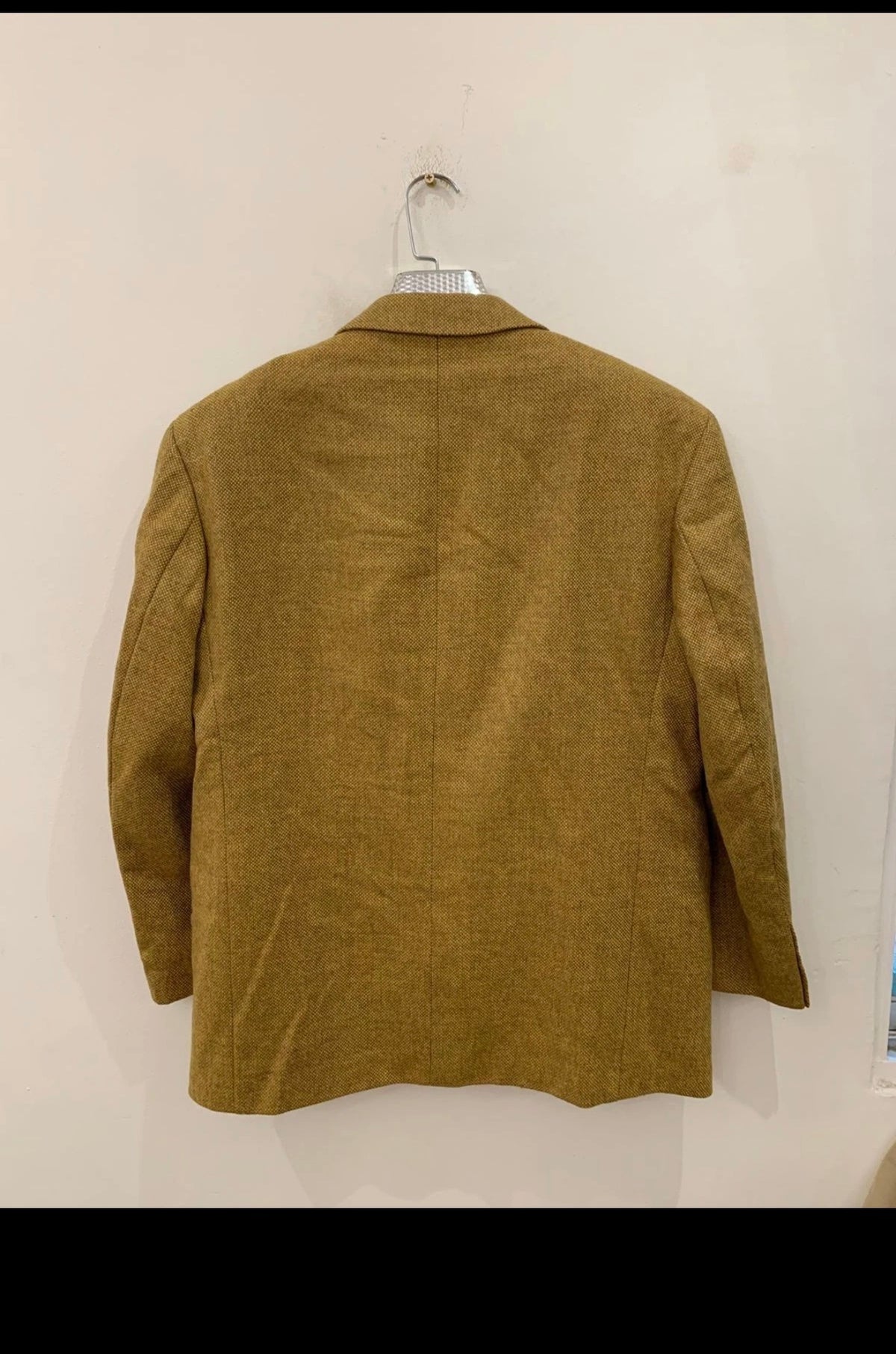 Vintage pure wool soft tweed golden brown classic jacket blazer 42R 42S