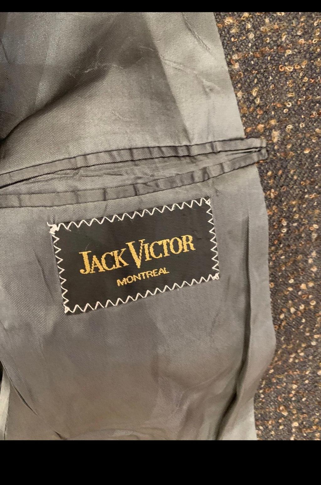 Vintage Jack Victor pure wool classic 3 button brownish jacket blazer 40R