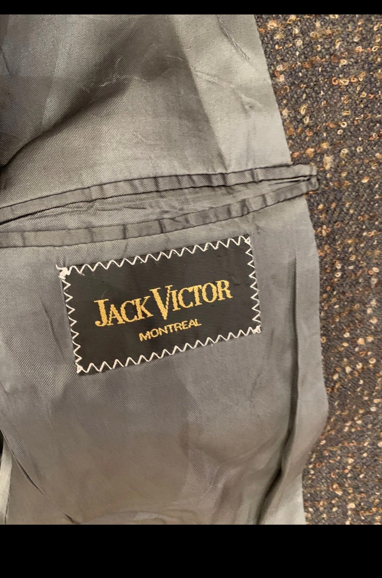 Vintage Jack Victor pure wool classic 3 button brownish jacket blazer 40R