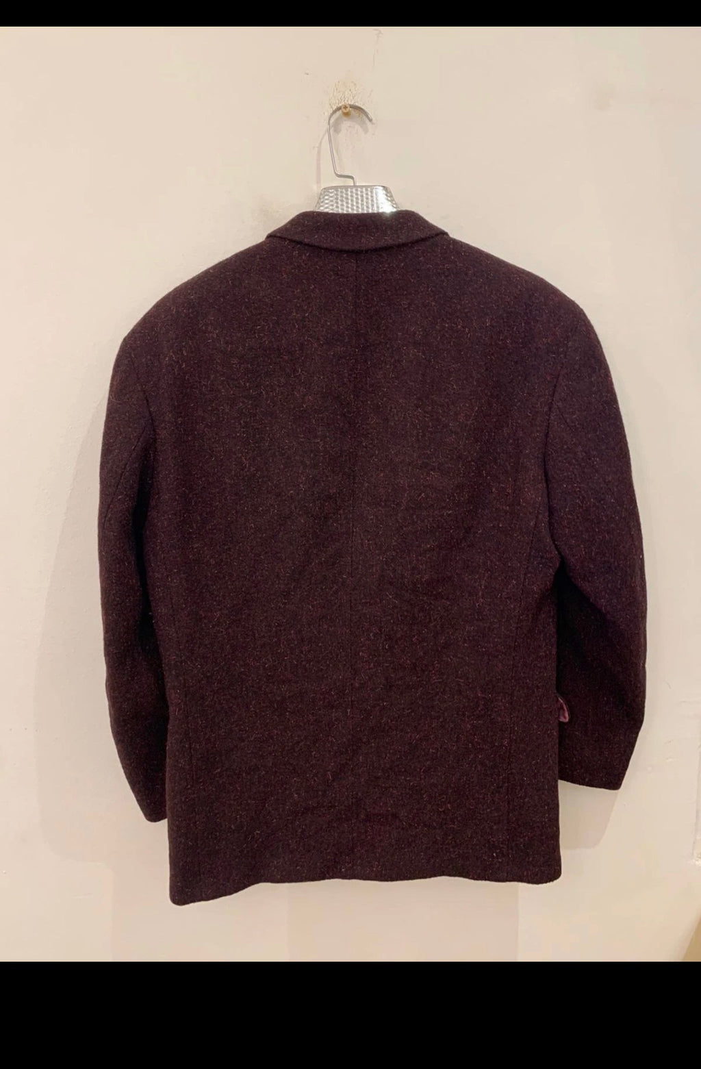 Vintage Boss Twenty pure wool tweed classic burgundy jacket blazer 42R 42S
