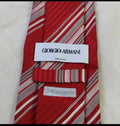 Giorgio Armani Cravatte 100% all silk luxury classic bar code red neck tie