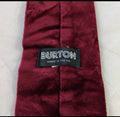Vintage Burton classic 100% cotton velvet luxury burgundy neck tie