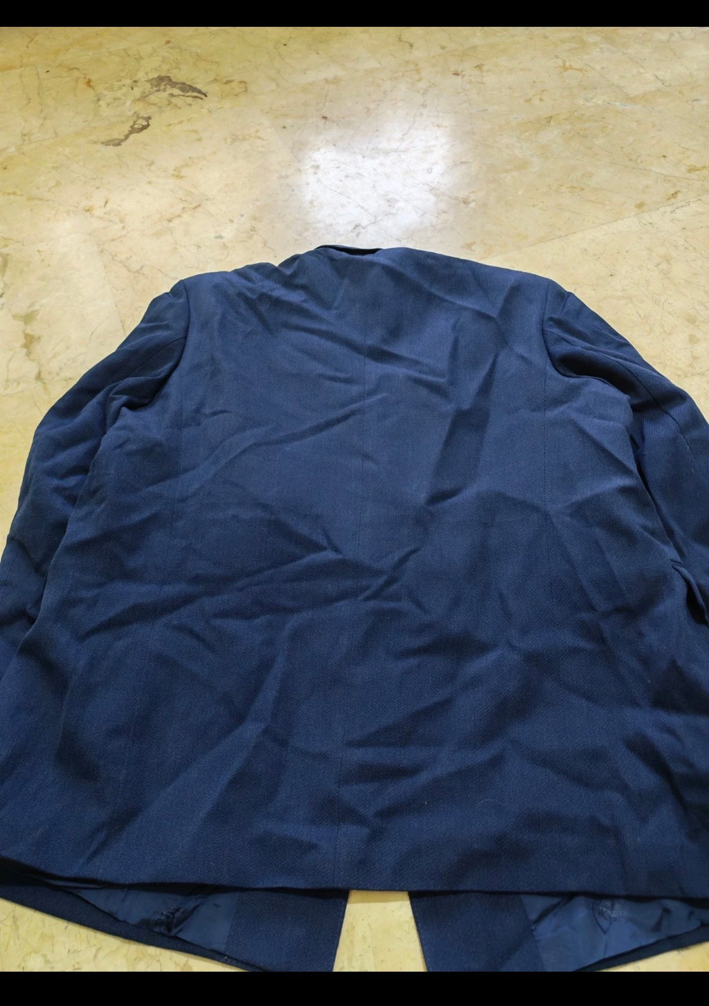 Vintage worsted wool double breasted navy classic jacket blazer 42R