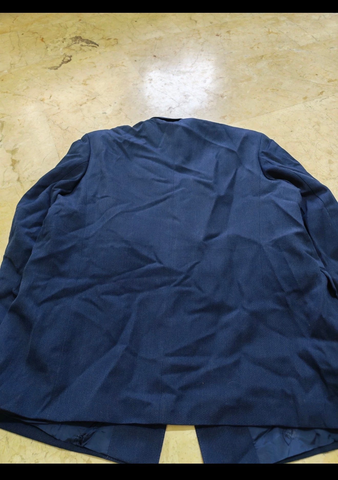 Vintage worsted wool double breasted navy classic jacket blazer 42R