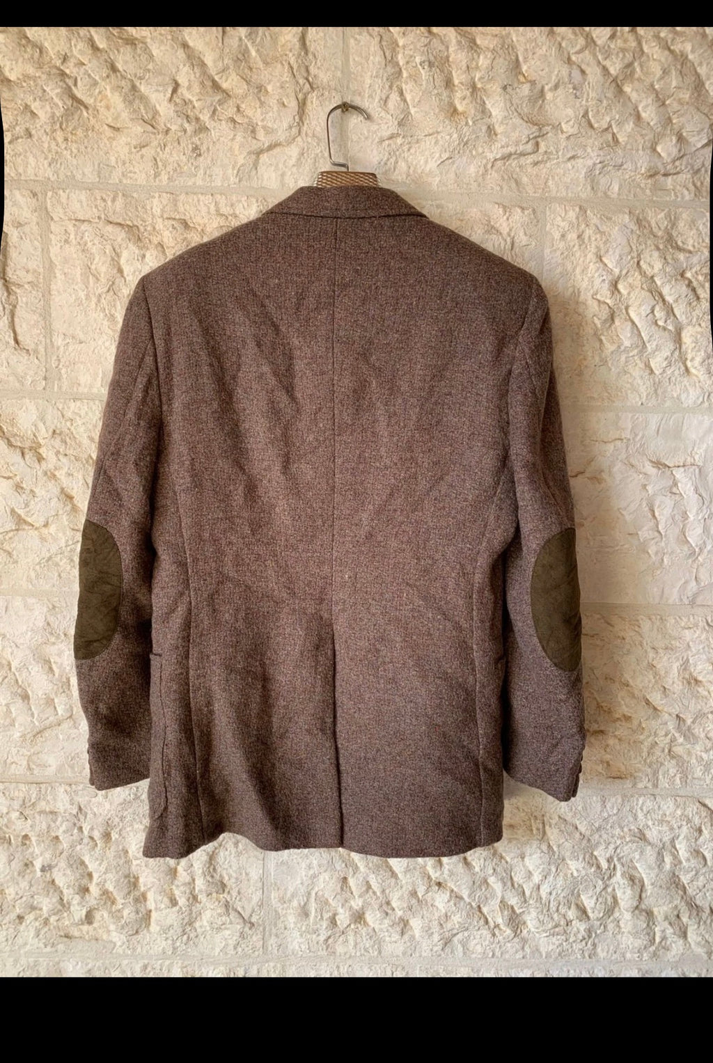 Vintage pure wool handwoven Tweed brown classic hunting jacket blazer 40R