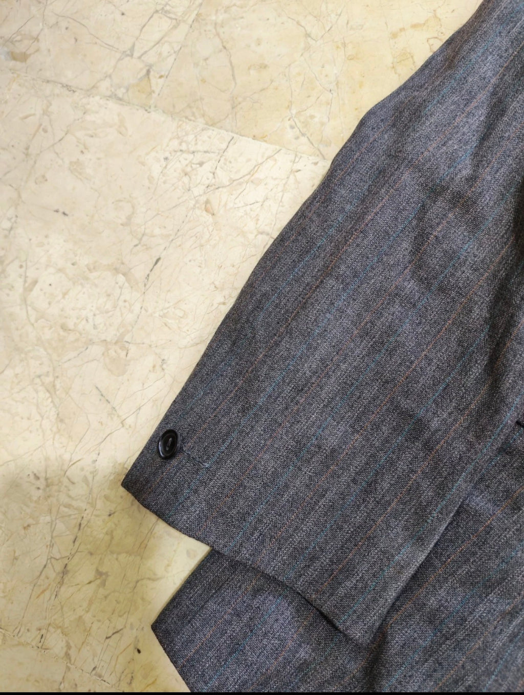 1970s vintage all worsted wool double breasted gray jacket blazer 44R