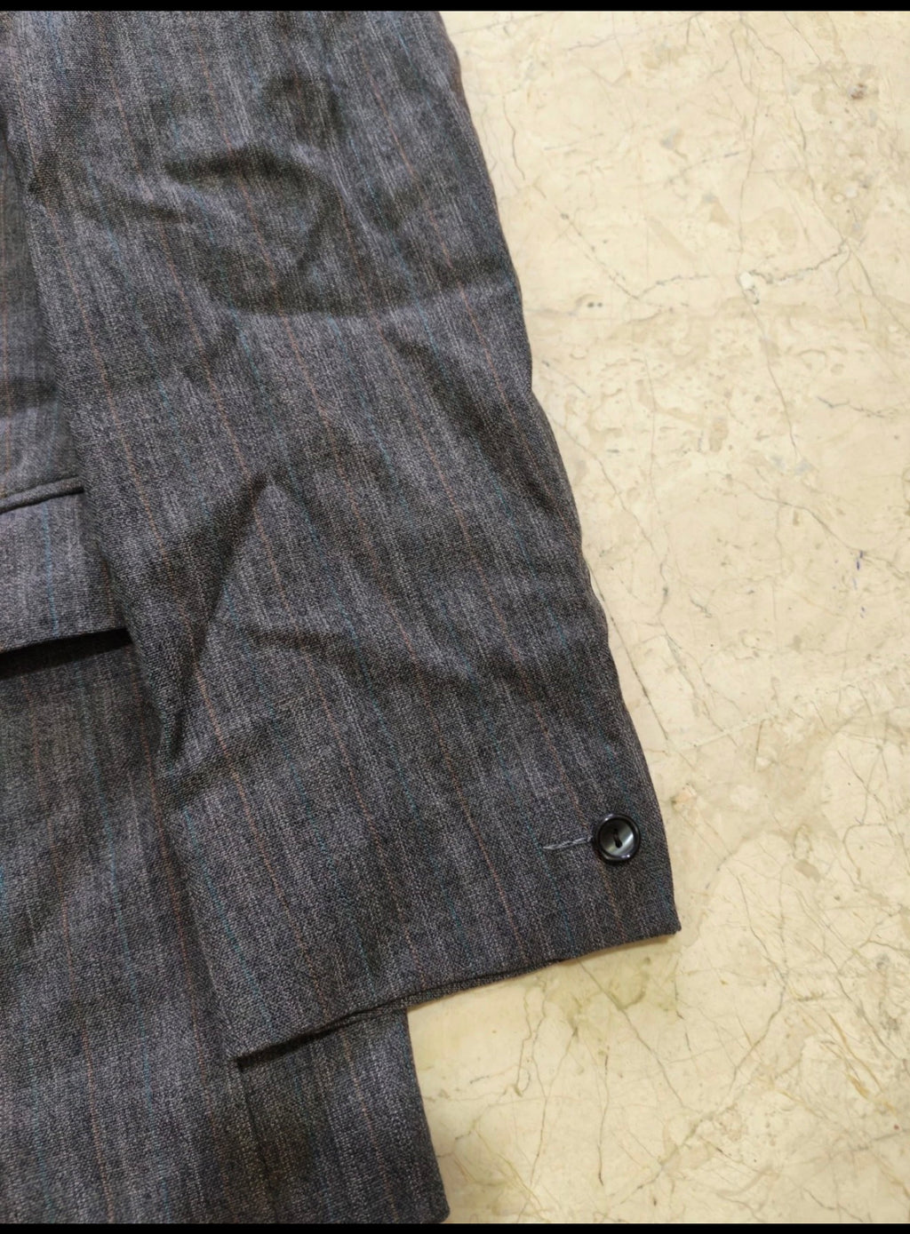 1970s vintage all worsted wool double breasted gray jacket blazer 44R