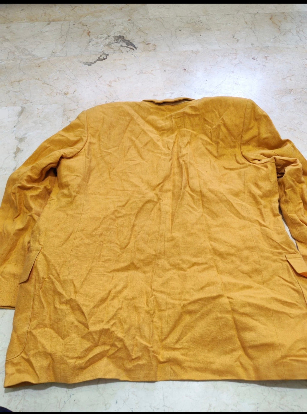 Vintage Linen blend Classic unique orange summer jacket blazer 40R
