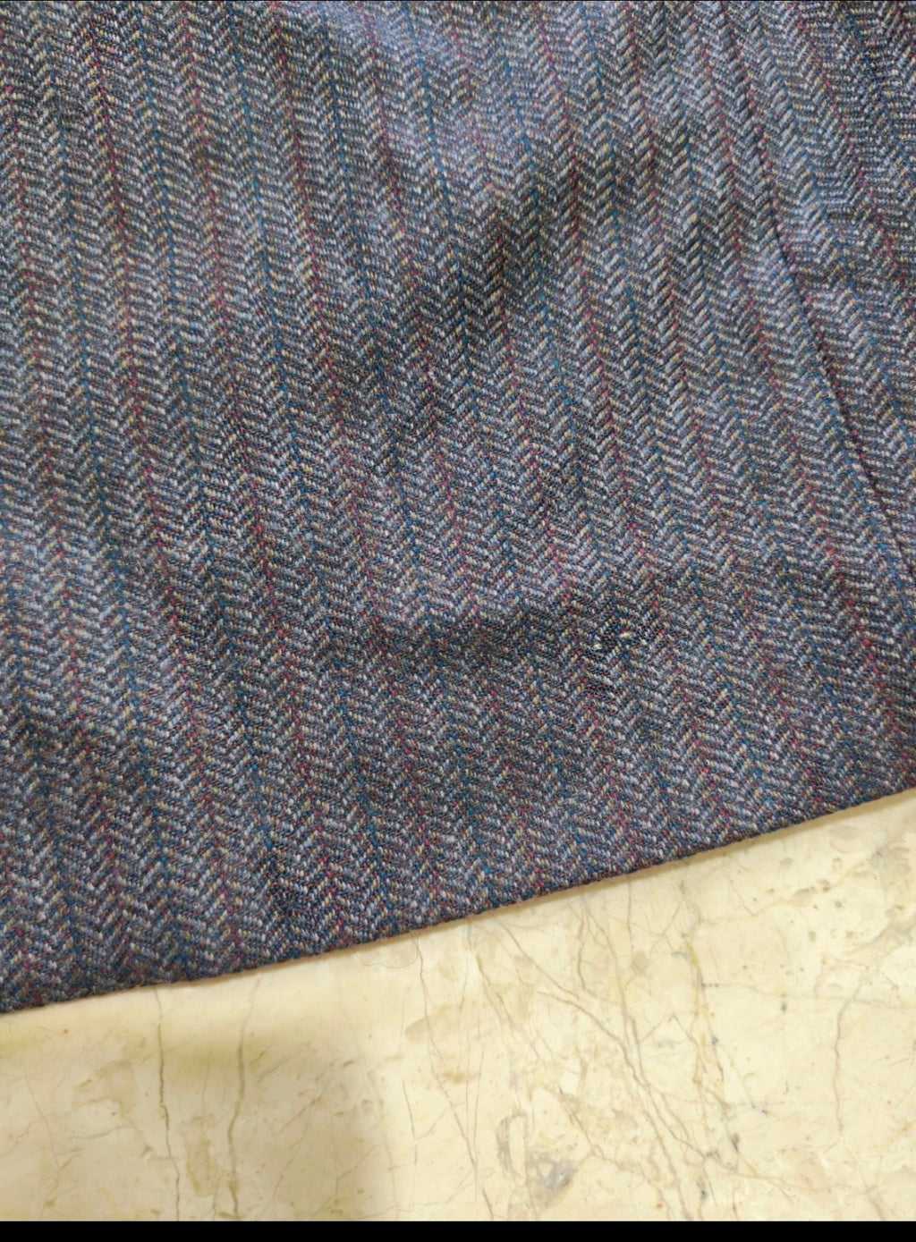 Vintage all worsted wool herringbone classic 2 button suit 34R XS