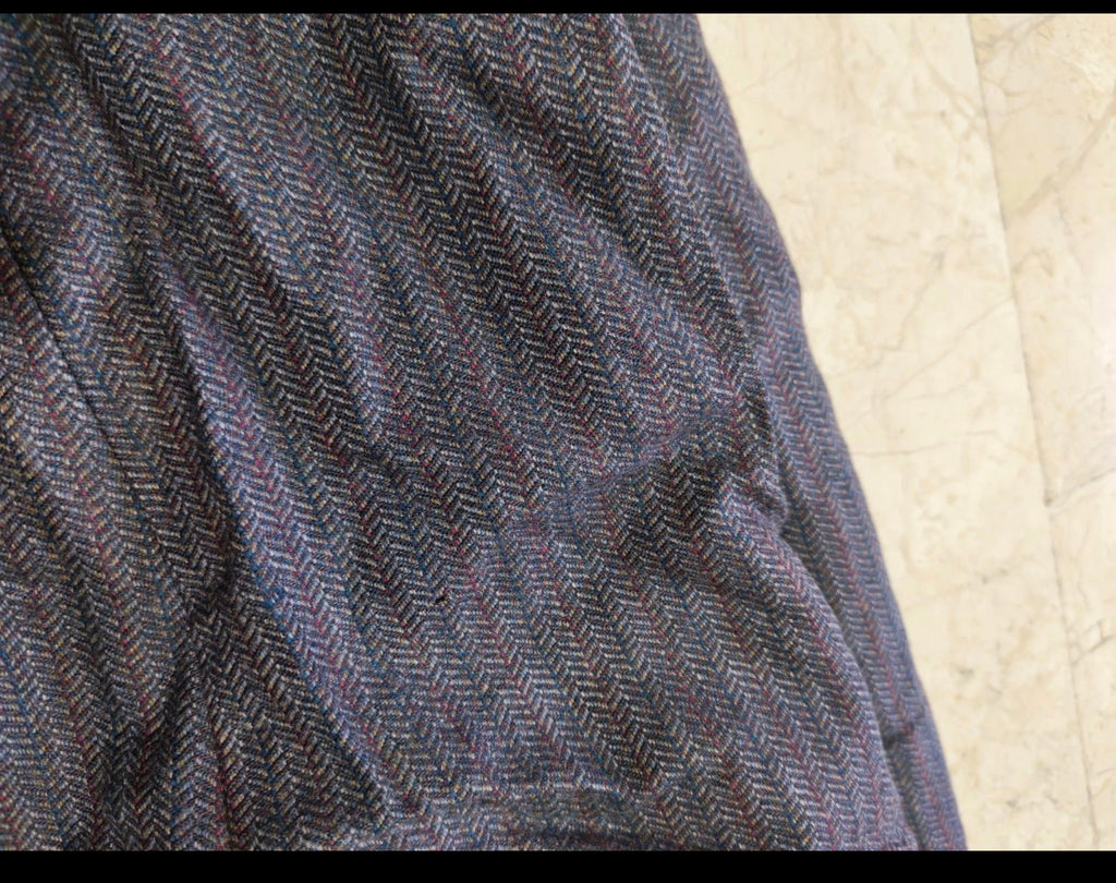 Vintage all worsted wool herringbone classic 2 button suit 34R XS