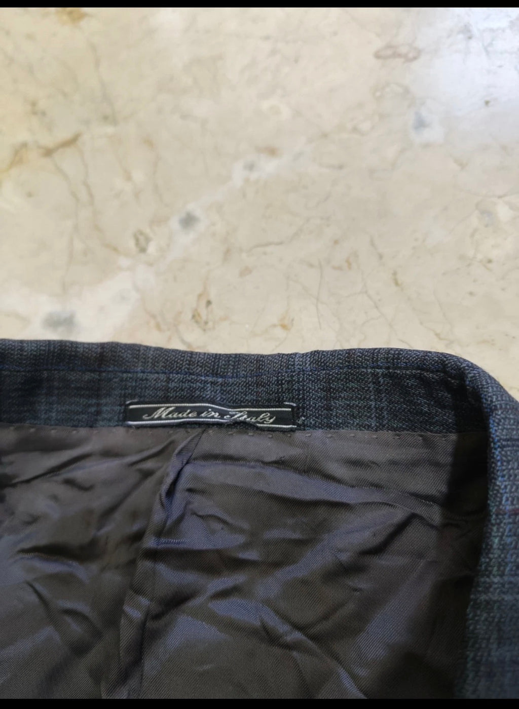 Vintage Superfine pure Wool classic charcoal glen check 2 button suit 44R