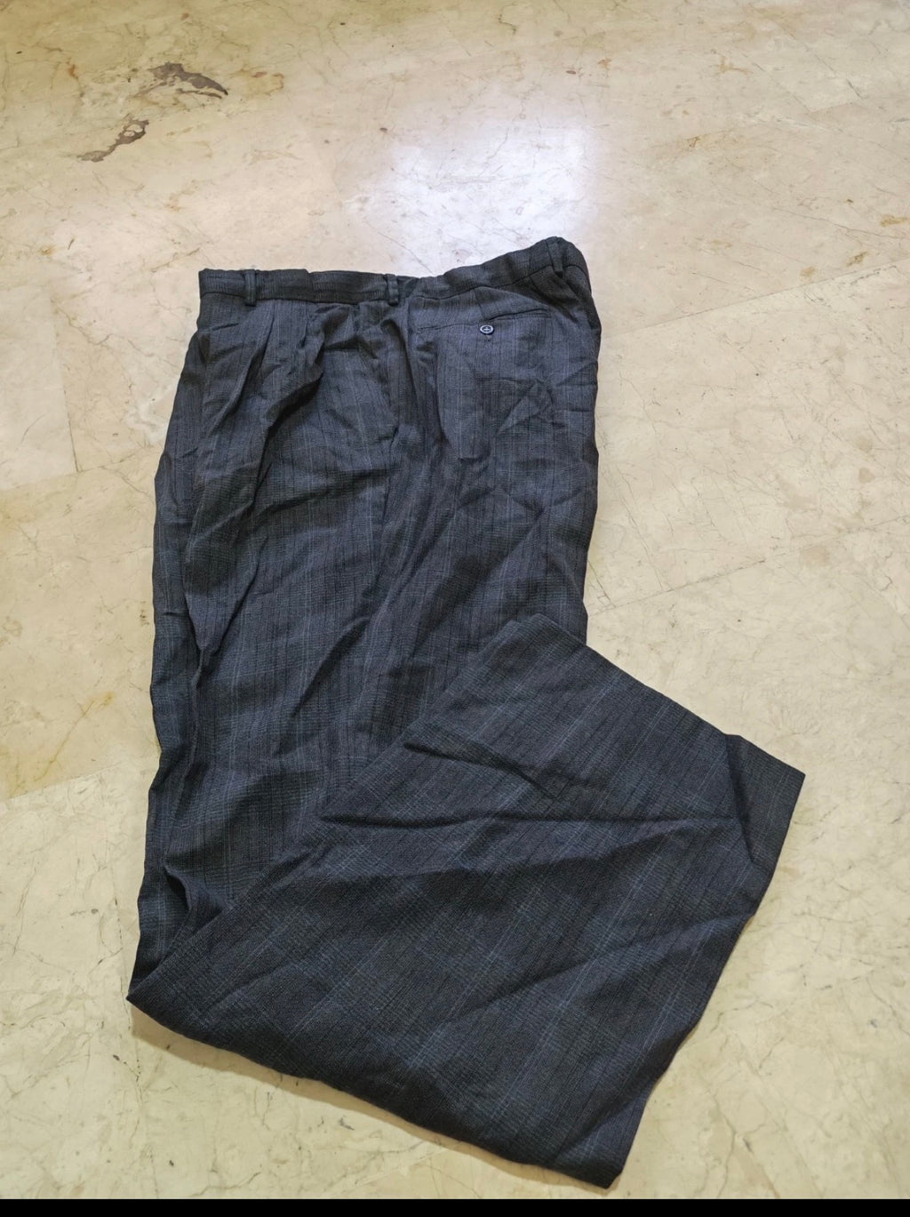 Vintage Superfine pure Wool classic charcoal glen check 2 button suit 44R