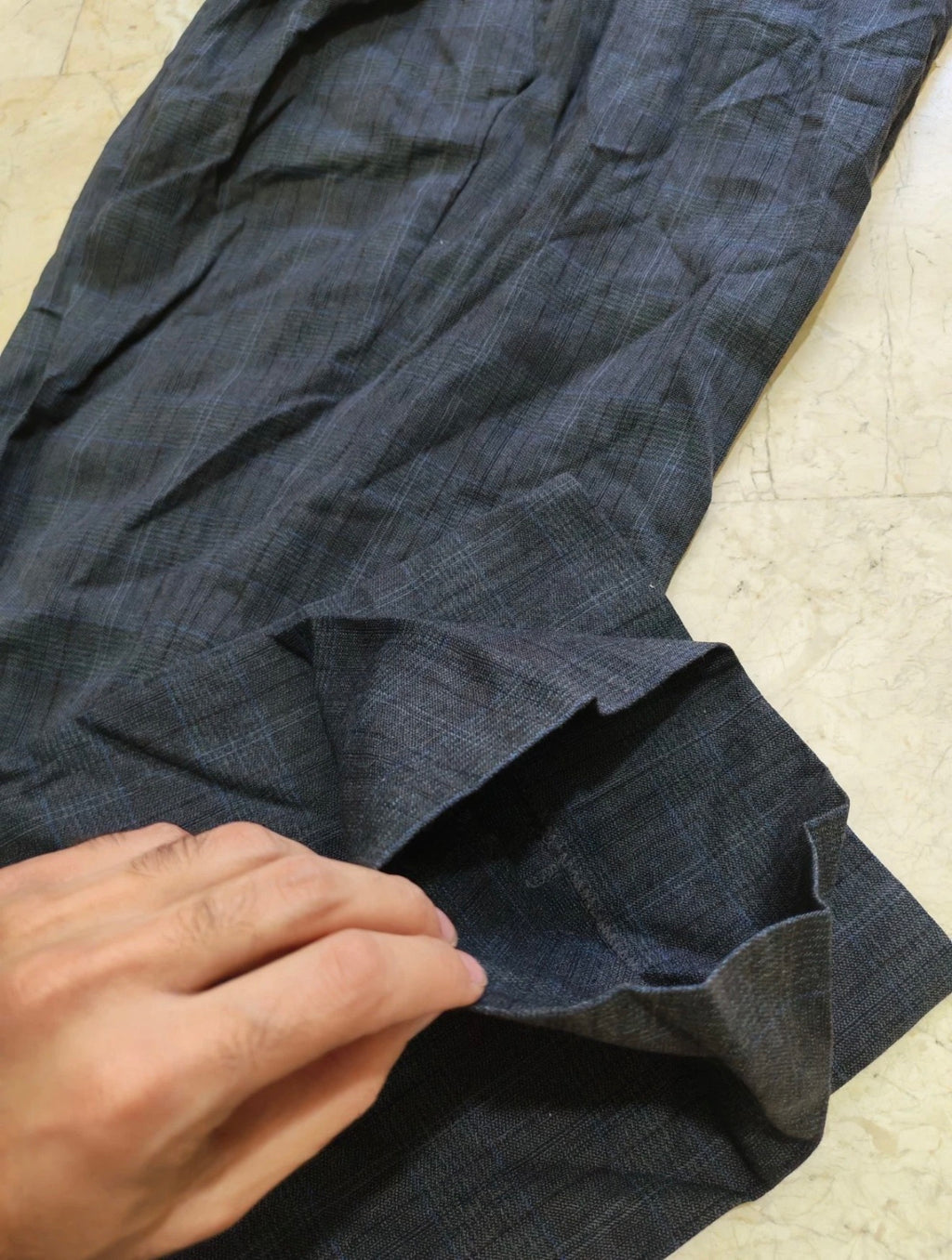Vintage Superfine pure Wool classic charcoal glen check 2 button suit 44R
