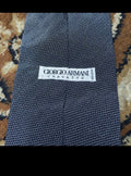 mens vintage Giorgio Armani Cravatte Rayon Acetate charcoal silver neck tie