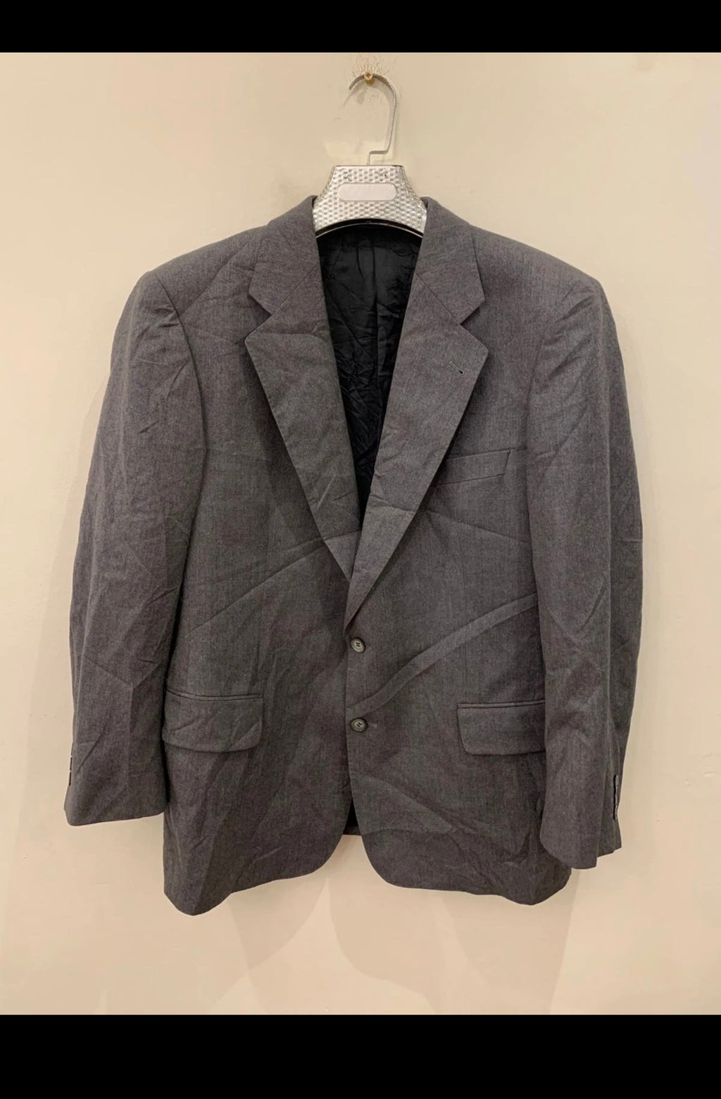 Vintage Burberrys superfine pure wool gray classic jacket blazer 42R