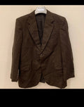 1970s Vintage handtailored all worsted wool brown striped jacket blazer 38S