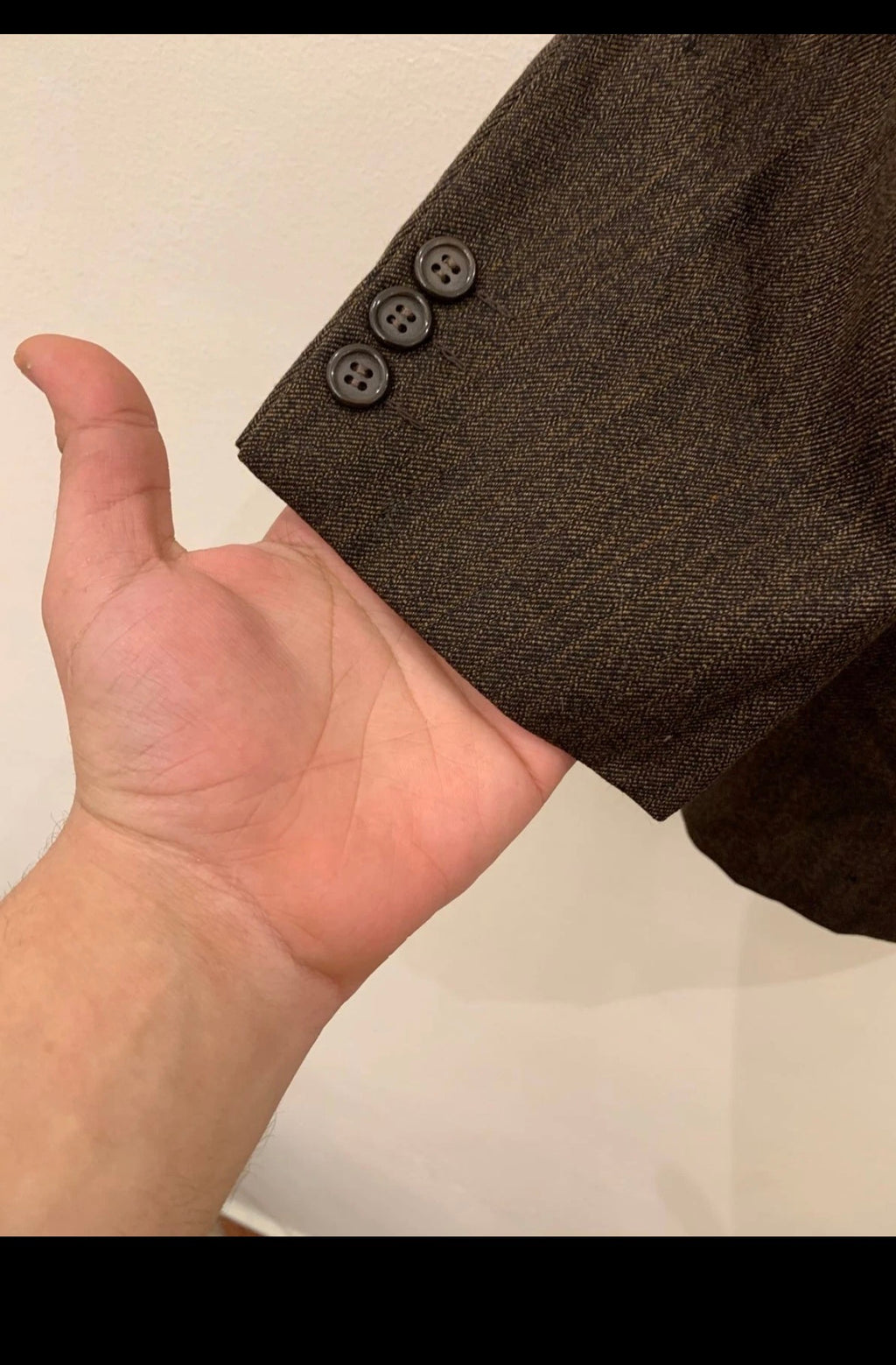 1970s Vintage handtailored all worsted wool brown striped jacket blazer 38S