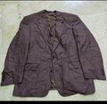 Vintage Superfine pure wool houndstooth classic purple jacket blazer 40R