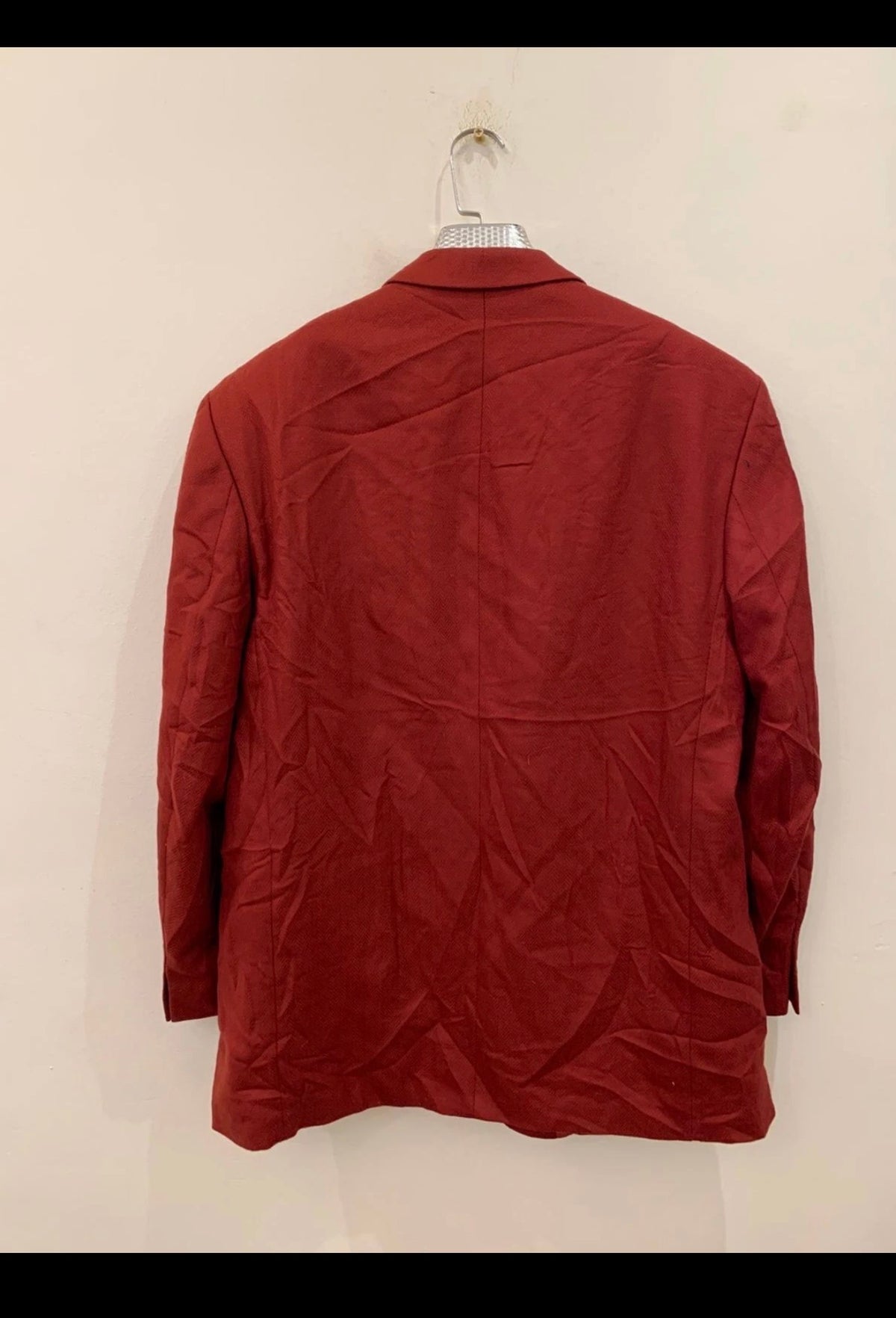 Vintage classic Baumler pure wool red herringbone jacket blazer 46R XL