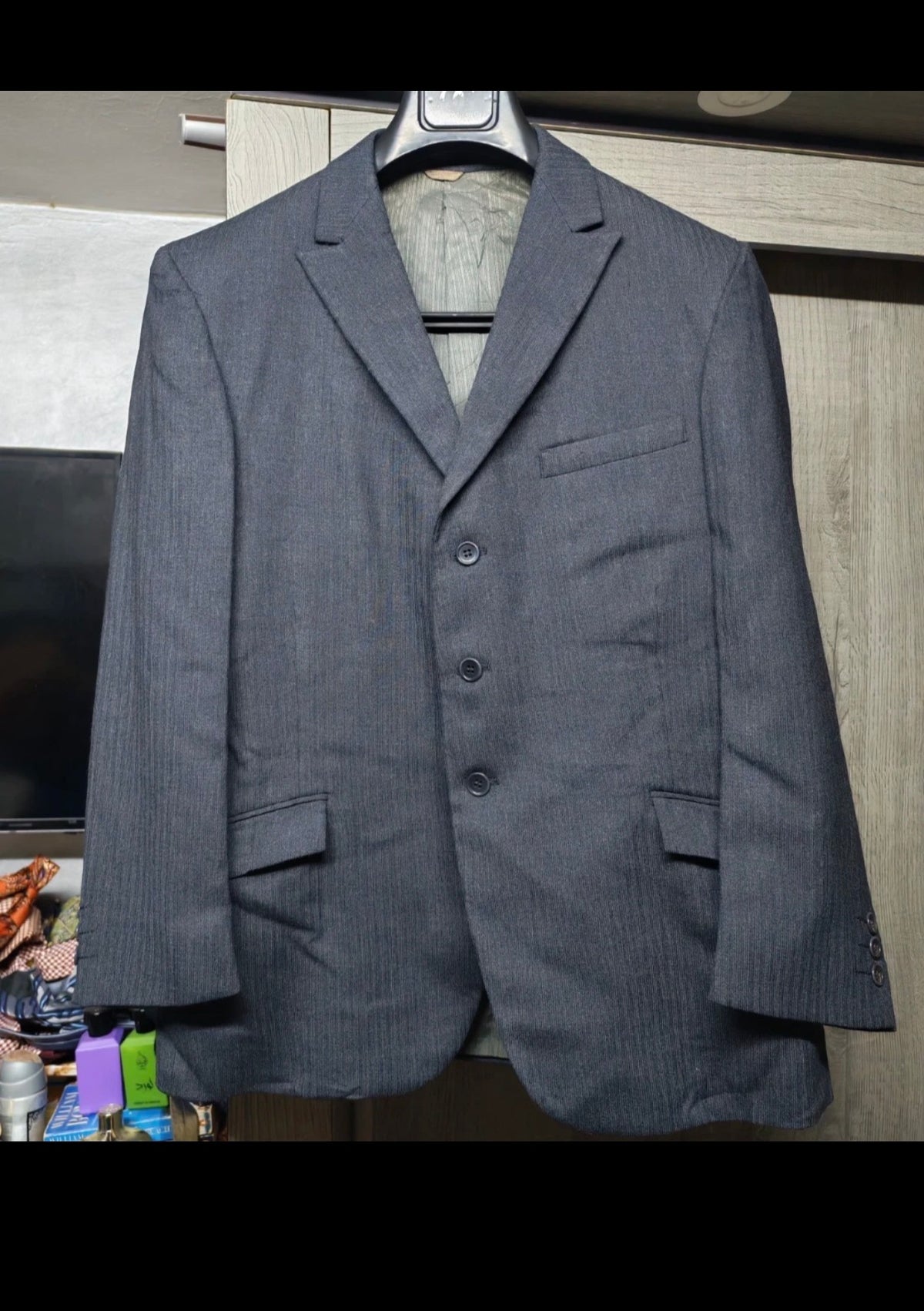 1950s vintage dated handtailored bespoke pure wool peak lapel jacket blazer 42R