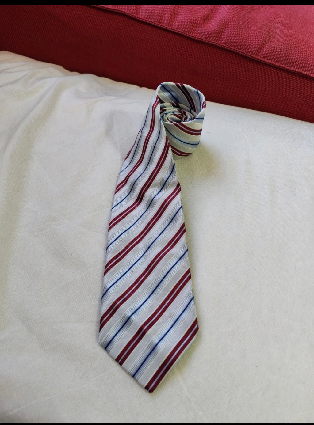 Vintage Ermenegildo Zegna classic silk cotton luxury Regimental neck tie