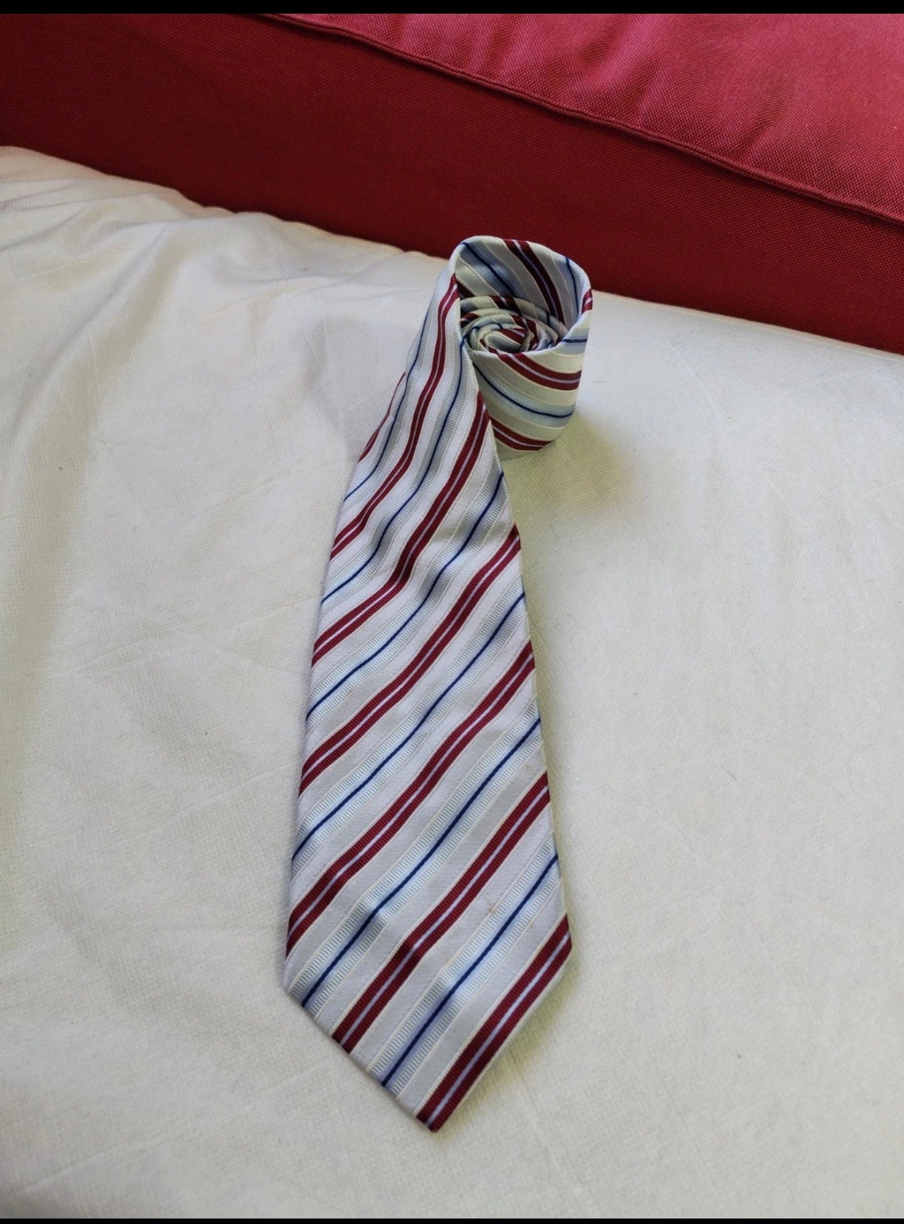 Vintage Ermenegildo Zegna classic silk cotton luxury Regimental neck tie