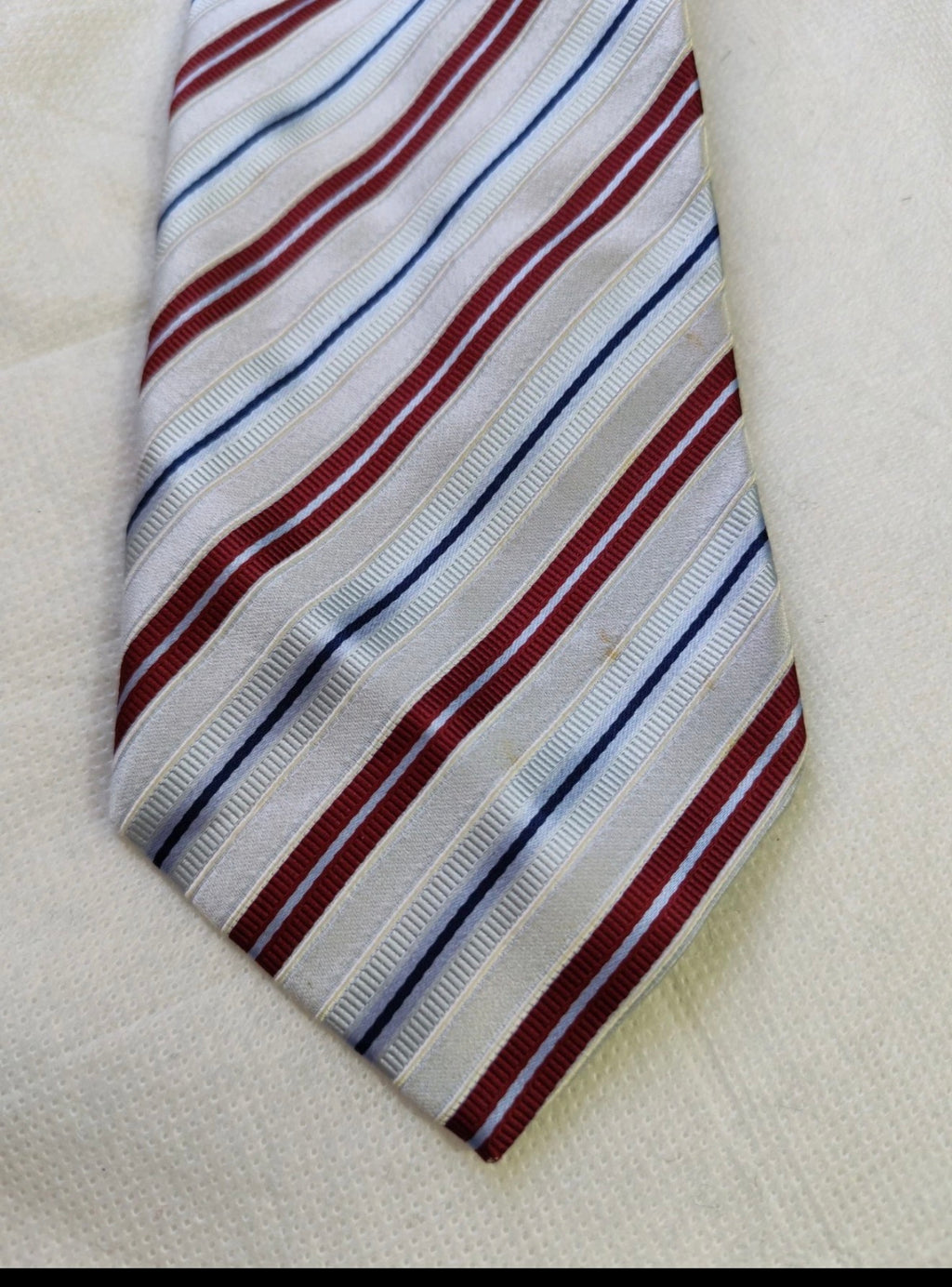 Vintage Ermenegildo Zegna classic silk cotton luxury Regimental neck tie