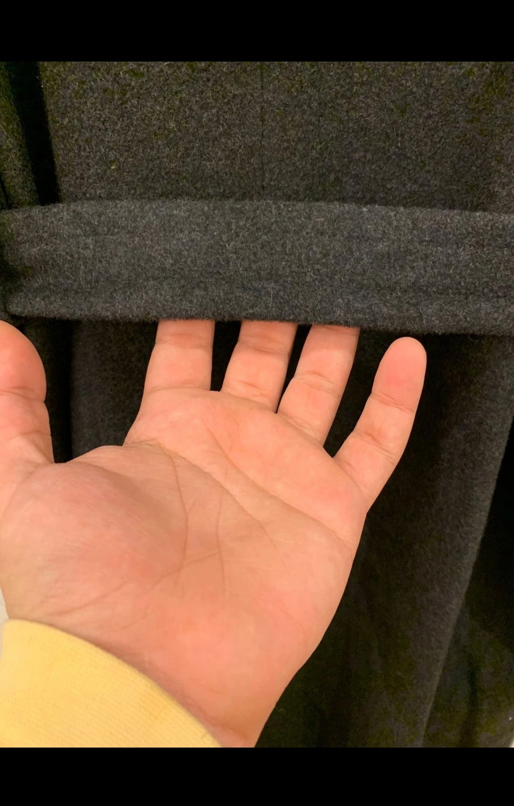 Vintage wool cashmere blend charcoal belted raglan classic over coat 46R XL