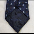 Vintage Ermenegildo Zegna classic 100% all silk luxury geometric navy neck tie