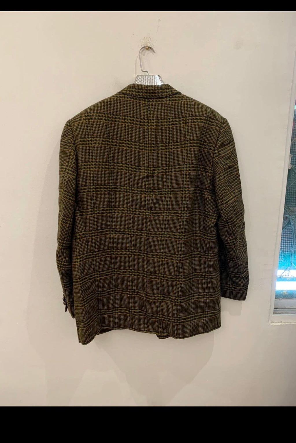 Vintage Daniel Hechter pure wool tweed glen check hunting jacket blazer 46R XL