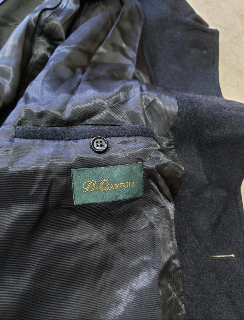 Vintage pure wool classic charcoal raglan over coat jacket 50R 50S 2XL