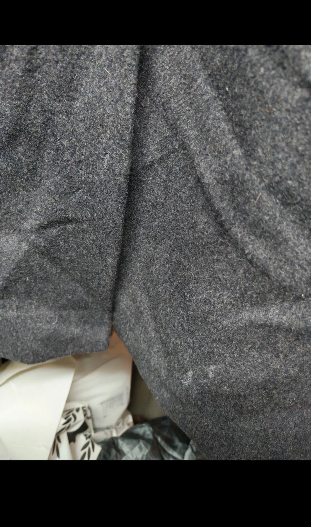 Vintage Christian Aujard Wool Cashmere blend db Charcoal over coat 46R 46L XL
