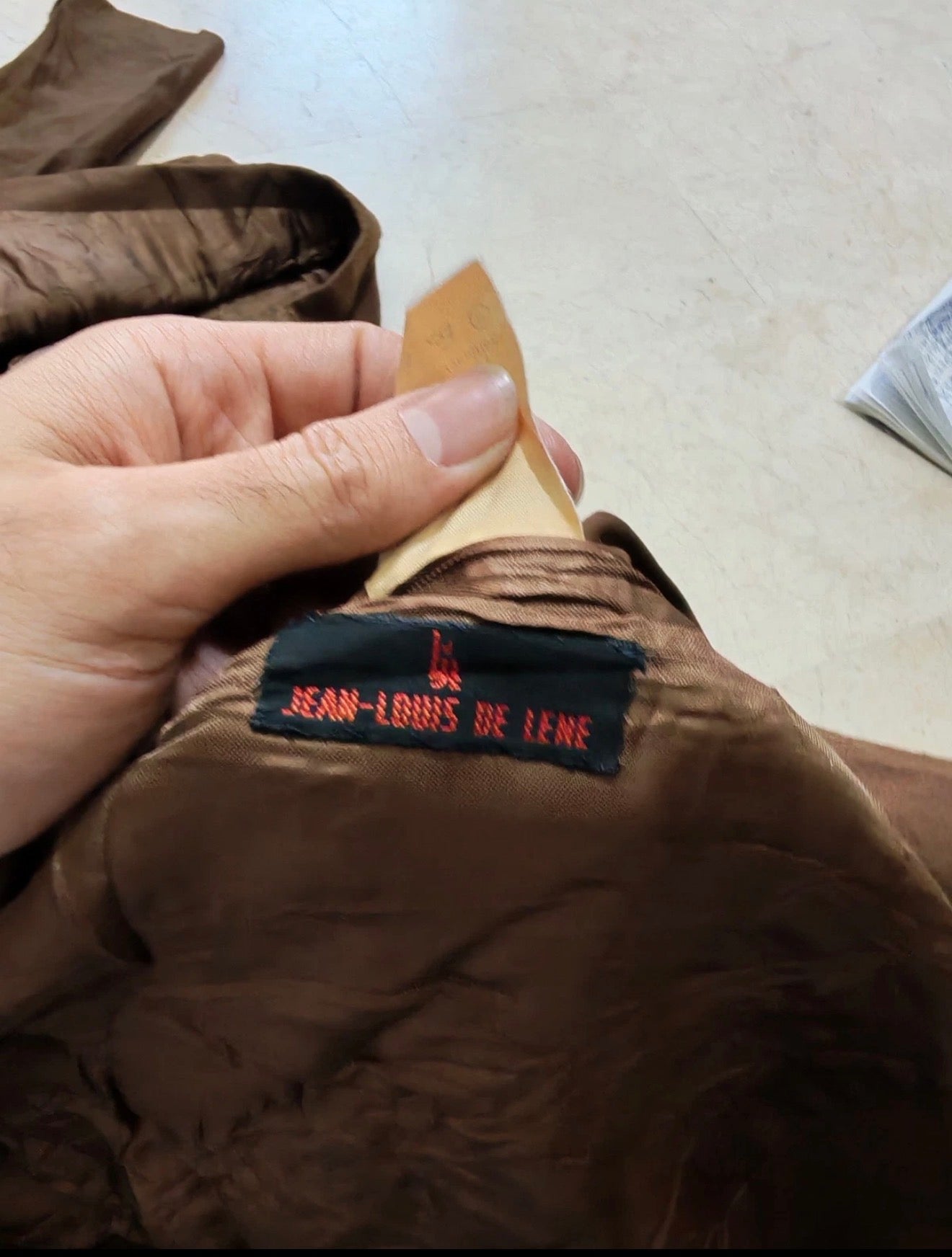 Vintage cashmere wool blend double breasted brown gangster jacket blazer 42R